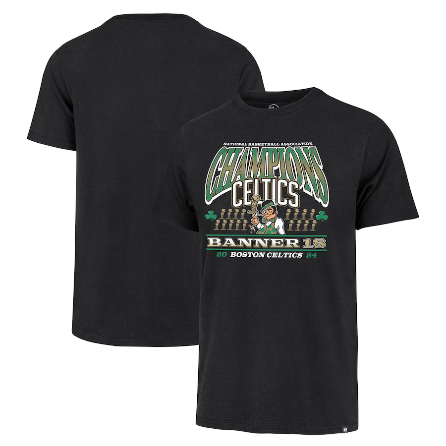 Men NBA Boston Celtics 2024 Champions T shirts black style 21